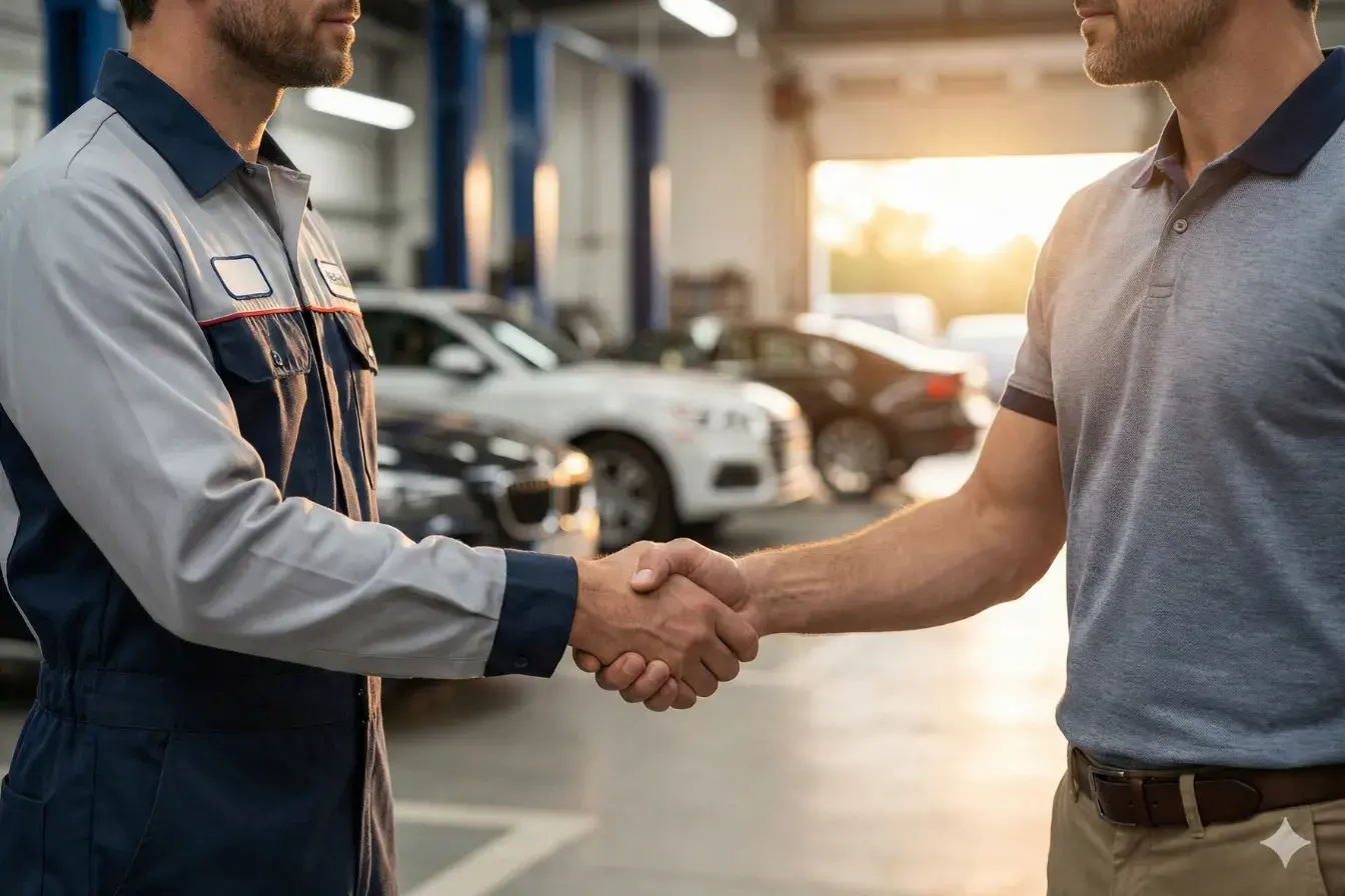 Mechanic Handshake - B2B Partnership